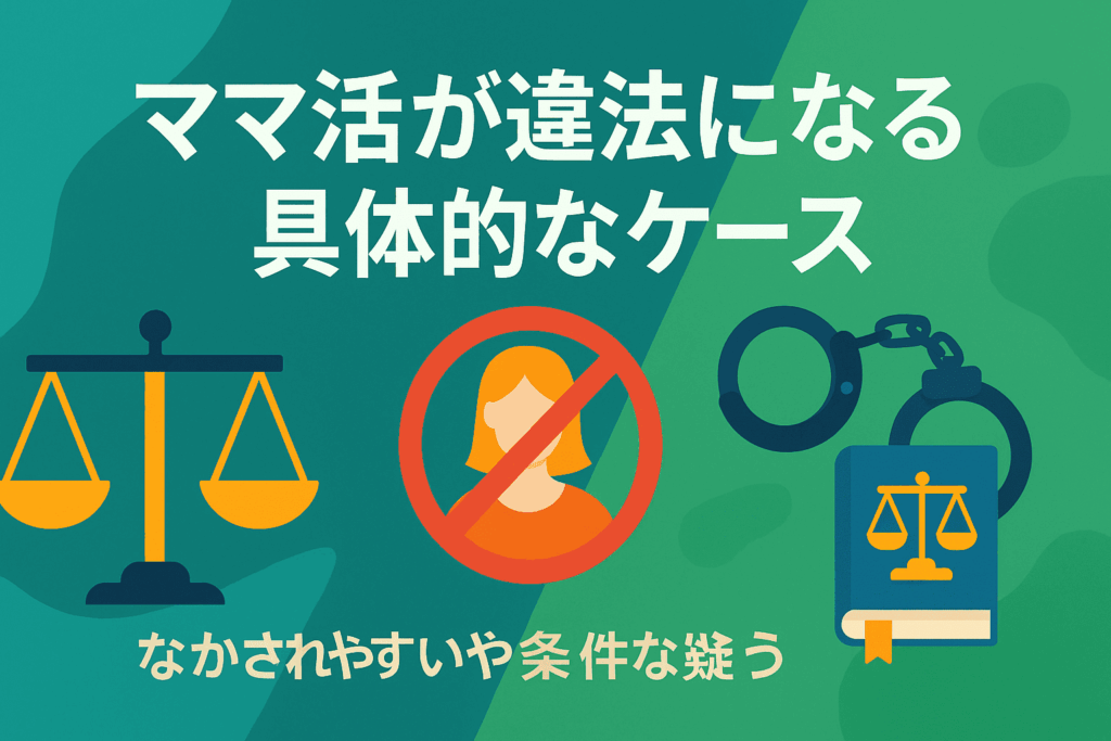 ママ活が違法になる具体的なケース