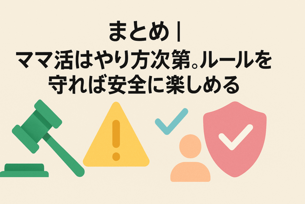 ママ活はやり方次第。ルールを守れば安全に楽しめる
